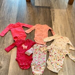 Child of Mine Assorted Colorful Baby Bodysuits Set